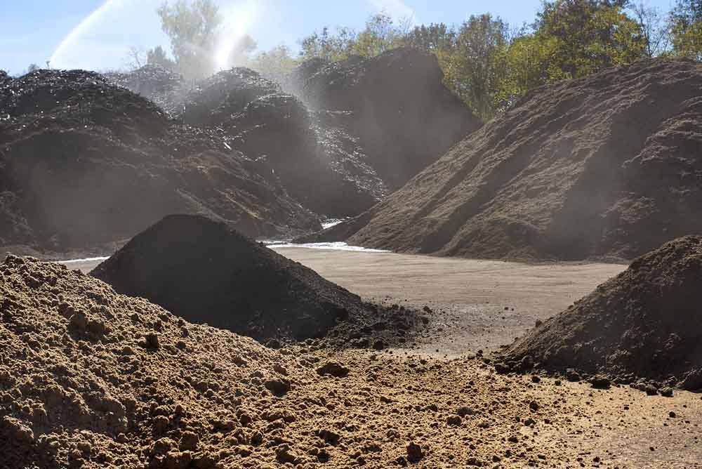 Compost mis en andain